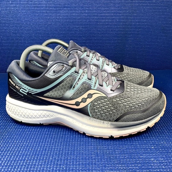 SAUCONY OMNI ISO 2 Women`s Size 9.5 Grey Blue Athletic Running Shoes S10511-1 - Picture 3 of 8